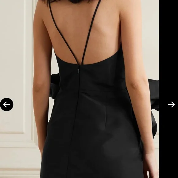 CAROLINA HERRERA - Bow-Embellished Silk-Faille Mini Dress - Picture 3 of 11